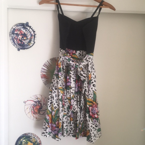 Colorful A Line Floral Print Summer Dress - Picture 2 of 6